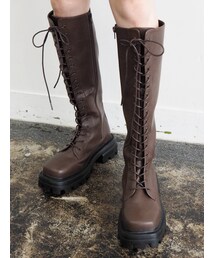 EVRIS | レースアップミドルブーツ(ブーツ)