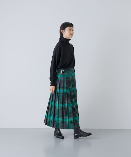 かぐれ（カグレ）の「『別注』O’NEIL OF DUBLIN×かぐれ　PLEATS WRAP SKIRT 85cm（スカート・レディース・MOYNALTY/LOUGH MASK・XS）」の9枚目の写真