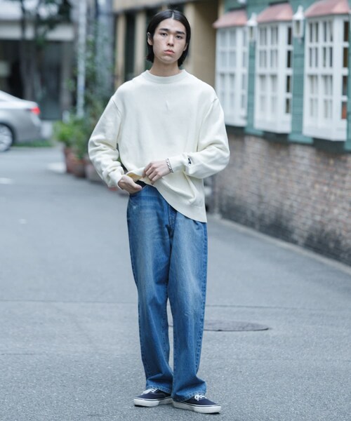 URBAN RESEARCH（アーバンリサーチ）の「『別注』RUSSELL ATHLETIC×UR　CREW NECK PULLOVER（ニット/セーター・メンズ・BLACK/IVORY・M/L）」の9枚目の写真
