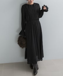 URBAN RESEARCH ROSSO WOMEN | シャーリングドットワンピース(ワンピース)