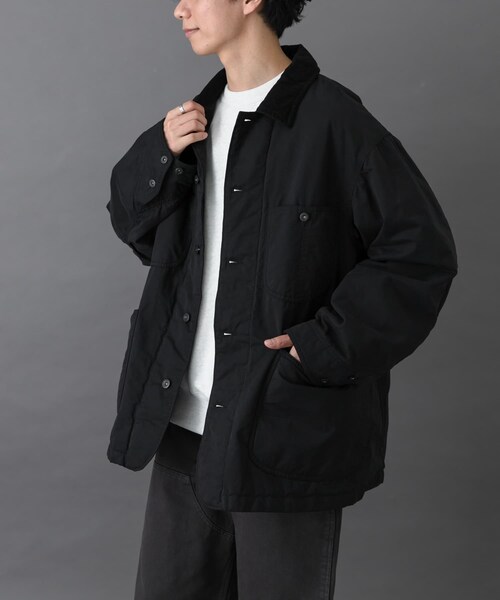 URBAN RESEARCH DOORS（アーバンリサーチドアーズ）の「FORK&SPOON　インサレーションカバーオール（カバーオール・メンズ・BLACK/IVORY・4/5）」の2枚目の写真