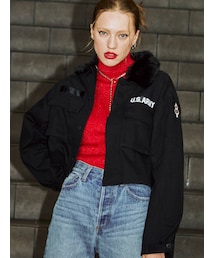 jouetie | ミリタリーショートジャケット(ミリタリージャケット)