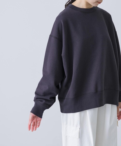 かぐれ（カグレ）の「『ユニセックス』コットンクルーネックスウェットプルオーバー（スウェット・レディース・OATMEAL/CHARCOAL/OATMEAL A/CHARCOAL A・1/2）」の16枚目の写真