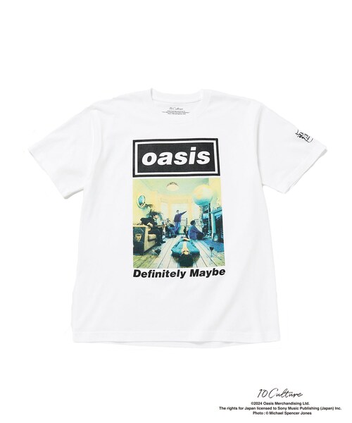 oasis アダムエロペ　Tシャツ ホワイト　L Adam et Rope' アダムエロペ oasis オアシス ロゴ プリント 半袖