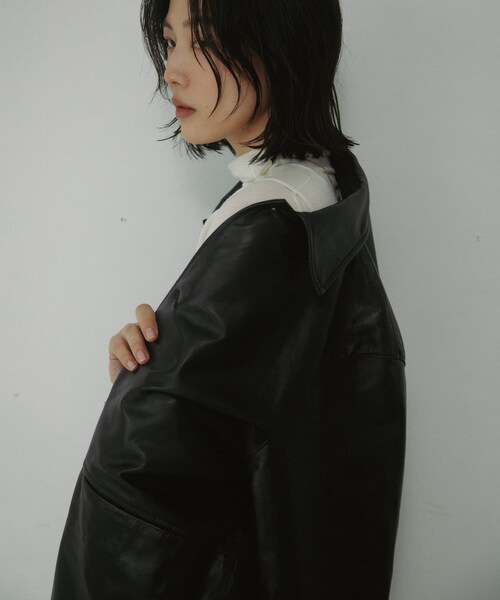URBAN RESEARCH DOORS（アーバンリサーチドアーズ）の「Sheep Leather Jacket（その他アウター・レディース・BLACK・S/M）」の5枚目の写真