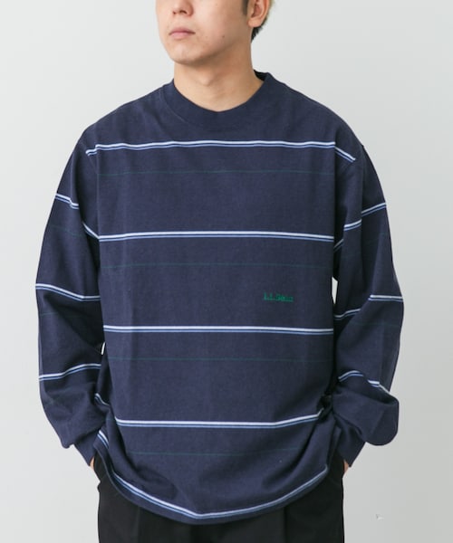 URBAN RESEARCH DOORS(アーバンリサーチドアーズ)の「L.L.Bean JAPAN EDITION UNION LONG SLEEVE STRIPE T-SHIRTS(Tシャツ/カットソー・メンズ・CCL×GREEN/BIRCH×NVY/BRN×YLW/NVY×CLOUD/SCA×NAVY・M/L/XL)」の4枚目の写真