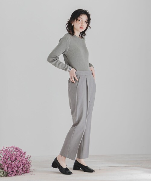 SENSE OF PLACE by URBAN RESEARCH(センスオブプレイスバイアーバンリサーチ)の「CARREMANテーパードパンツ(その他パンツ・レディース・BEIGE/BLACK/L.GRAY/BEG×BRN・XS/S/M/L)」の18枚目の写真