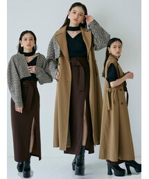 MURUA | 3wayツイードレイヤードトレンチコート(トレンチコート)