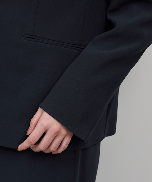 ROPE'（ロペ）の「トリアセダブルクロス Ｖネックジャケット/イージーケア・セットアップ対応・25AW（ノーカラージャケット・レディース・ネイビー・36/38/40）」の17枚目の写真