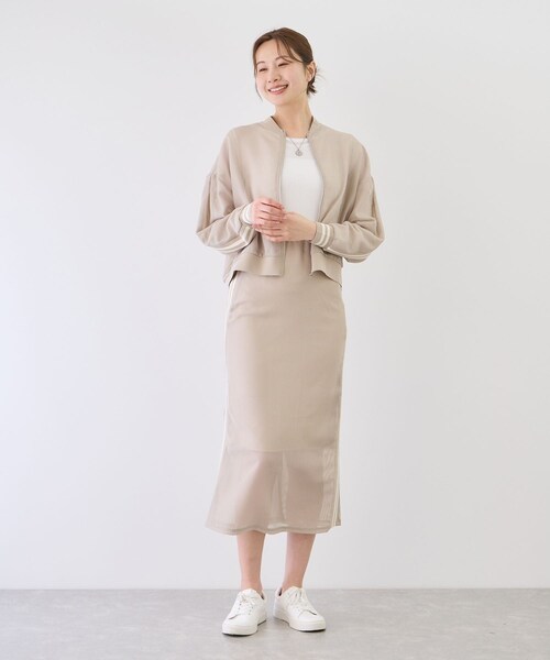 Jayro（ジャイロ）の「【セットアップ可】ラインメッシュナロースカート（スカート・レディース・ブラック/ベージュ・M）」の21枚目の写真