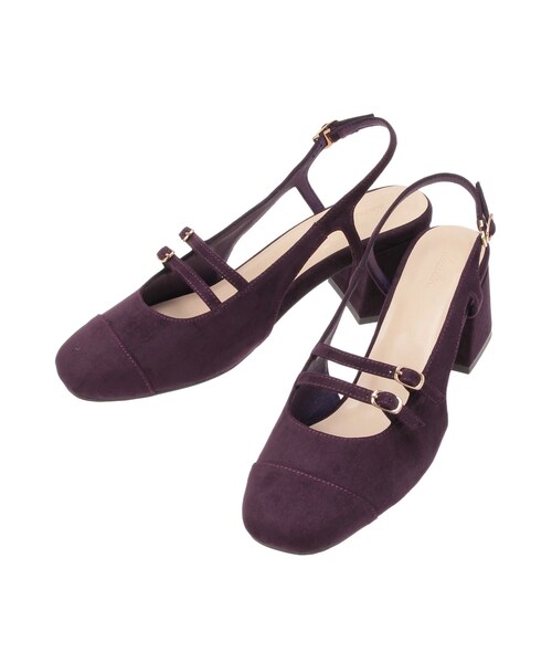 dazzlin（ダズリン）の「【G】ダブルストラップウエッジパンプス（その他シューズ・レディース・ブラック/ピンク/パープル/キャメル・M/L）」の9枚目の写真
