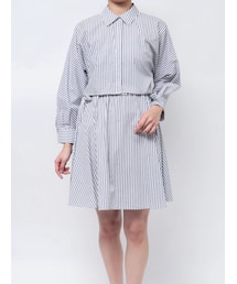 CALNAMUR | SHIRTS×SHIRRING MINI OP SET/シャツ×シャーリングミニワンピースセット(シャツワンピース)