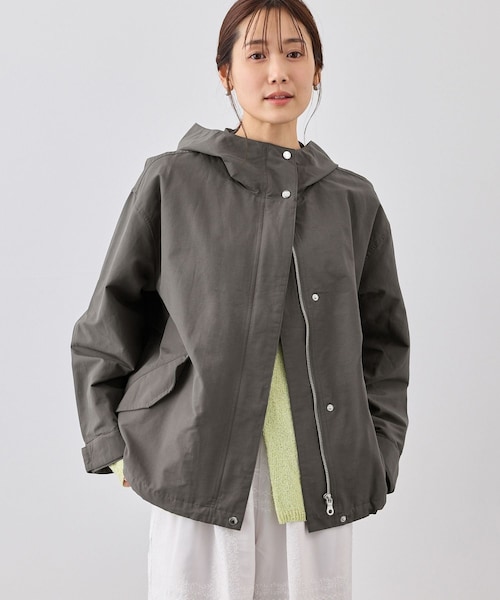 ROPE' PICNIC（ロペピクニック）の「ベーシックマウンテンパーカー スプリングコート/撥水（マウンテンパーカー・レディース・チャコール/キナリ/ダークブラウン/ネイビー・F）」の2枚目の写真