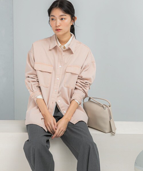 URBAN RESEARCH ROSSO（アーバンリサーチロッソ）の「『WEB限定』デニムオーバーシャツ（シャツ/ブラウス・レディース・INDIGO/FOG PINK・Free）」の18枚目の写真