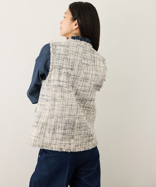 ROPE'（ロペ）の「ツイードVネックジレ（ベスト・レディース・キナリ系/サックス・F）」の11枚目の写真