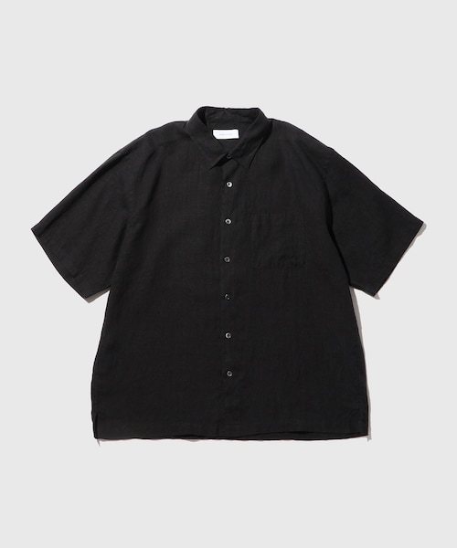 ADAM ET ROPE'(アダムエロペ)の「フレンチリネンレギュラーカラーショートスリーブシャツ(シャツ/ブラウス・メンズ・ブラック/グレー/ホワイト/ブルー系・L/M)」の5枚目の写真