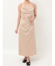 LAGUNAMOON | ハンマーサテンラペルキャミワンピース(ワンピース)