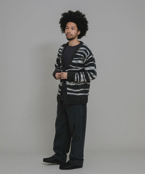 URBAN RESEARCH Sonny Label（アーバンリサーチサニーレーベル）の「ウール混スペースダイニットカーディガン（カーディガン/ボレロ・メンズ・ブラック/ネイビー/ベージュ・M/L）」の8枚目の写真