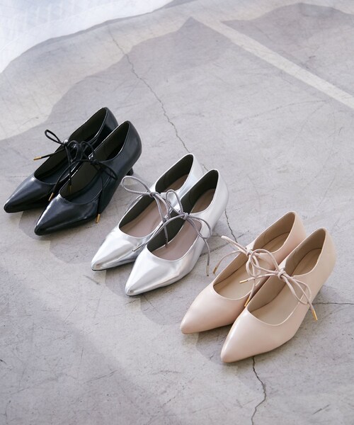 VIS（ビス）の「リボンヒールパンプス（パンプス・レディース・ブラック/ピンク/シルバー・L/M/S）」の19枚目の写真