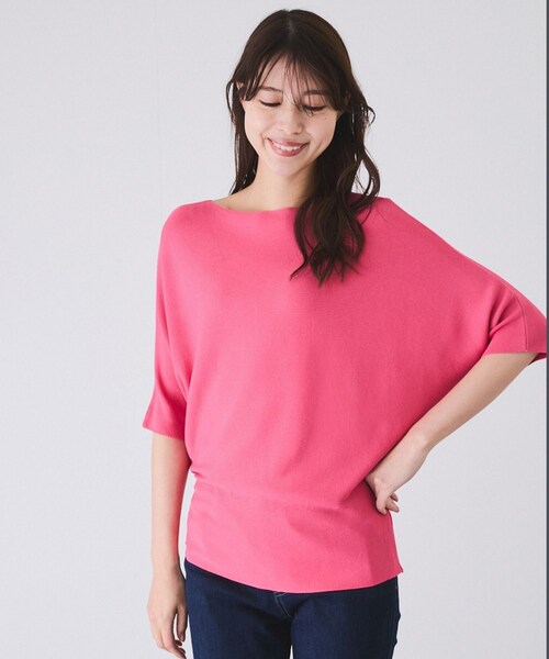 Jayro（ジャイロ）の「ドルマンニットプルオーバー（ニット/セーター・レディース・ブラック/ホワイト/ベージュ/グリーン/ライトグリーン/ネイビー/ブルー系/サックス/ピンク/ローズピンク/イエロー・F）」の17枚目の写真