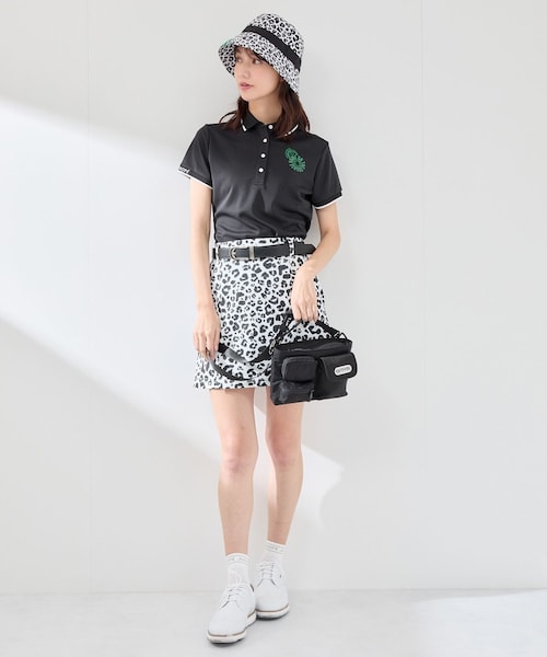 ROPE'（ロペ）の「【UV CARE】【吸水速乾】【ストレッチ】クールマックス半袖ポロ（ポロシャツ・レディース・ブラック/ホワイト・L/M/S）」の14枚目の写真