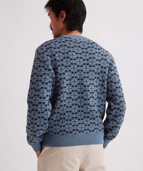 Saturdays NYC(サタデーズ ニューヨークシティ )の「GREG BLOCKPRINT SWEATER(ニット/セーター・レディース・サックス/ダークブラウン・XL/L/S/M)」の21枚目の写真