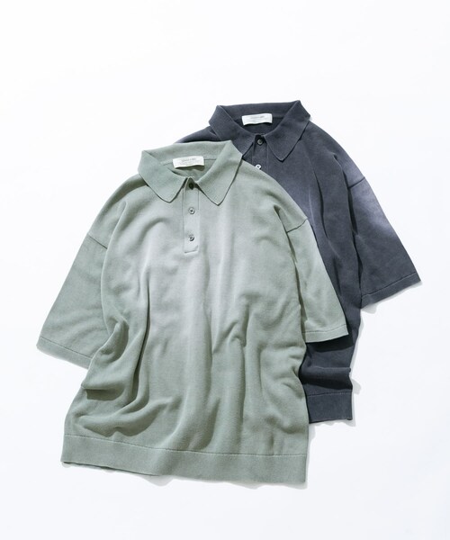 URBAN RESEARCH Sonny Label（アーバンリサーチサニーレーベル）の「ピグメントニットポロシャツ（ニット/セーター・メンズ・グリーン/スミクロ・M/L）」の13枚目の写真