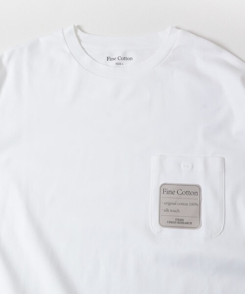 ITEMS URBANRESEARCH（アイテムズ アーバンリサーチ）の「Fine Cotton クルーネック カットソー（Tシャツ/カットソー・メンズ・WHT/BLK・M/L）」の14枚目の写真