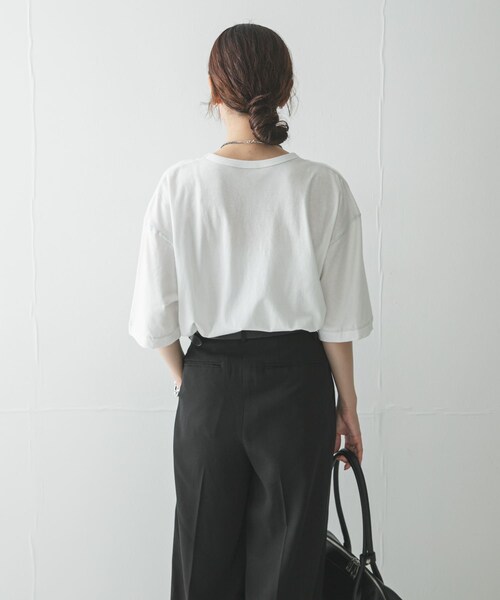 URBAN RESEARCH（アーバンリサーチ）の「HANES　リバーシブルTシャツ by THE DODO JEAN（Tシャツ/カットソー・レディース・WHITE/BLACK/RED・S/M/L）」の8枚目の写真