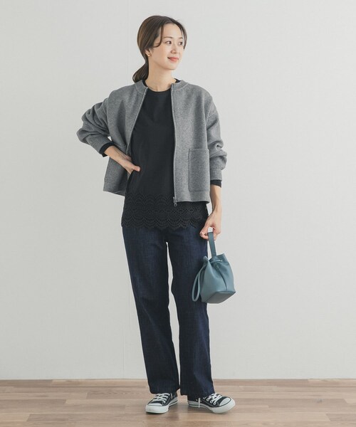 URBAN RESEARCH DOORS（アーバンリサーチドアーズ）の「裾レースカットソー（Tシャツ/カットソー・レディース・OFF/BLACK・Free）」の17枚目の写真