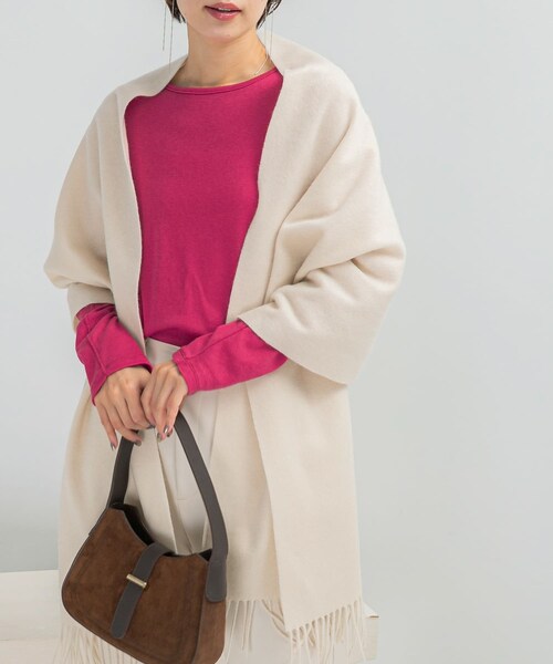 URBAN RESEARCH ROSSO（アーバンリサーチロッソ）の「コットンカシミヤクルーネックカットソー（Tシャツ/カットソー・レディース・OFF/PINK/NAVY・Free）」の17枚目の写真