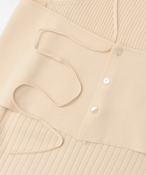 LAATO（ラート）の「LAYERED KNIT CAMISOLE（キャミソール・レディース・マーマレード/クリーム/セメント・FREE）」の6枚目の写真