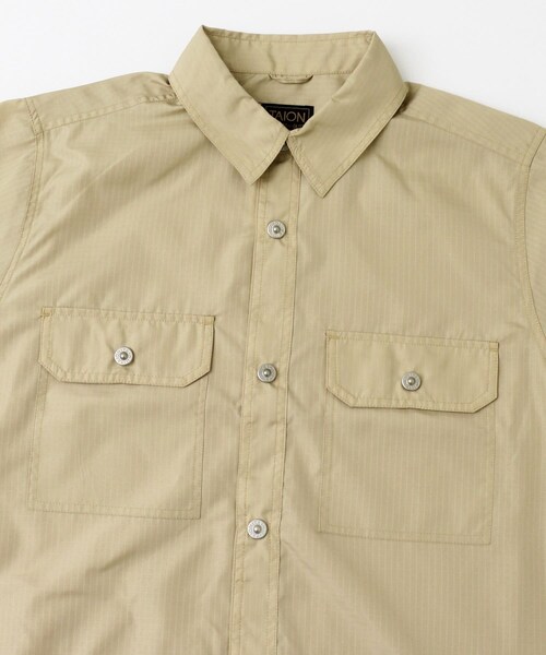 ITEMS URBANRESEARCH(アイテムズ アーバンリサーチ)の「TAION Military Half Sleeve Shirts(シャツ/ブラウス・メンズ・BLK/OLV/D.SAGE GRN/CREAM/L.BRN・M/L)」の13枚目の写真