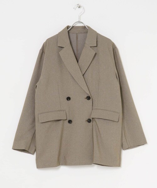 KBF（ケイビーエフ）の「バッグSETダブルジャケット（テーラードジャケット・レディース・BROWN MIX/GRAY MIX/BLACK・one）」の21枚目の写真