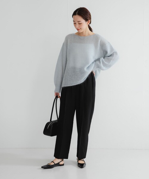 URBAN RESEARCH(アーバンリサーチ)の「『34サイズ/低身長向けも展開』 ポプリンイージーテーパードパンツ(その他パンツ・レディース・BEIGE/KHAKI GRAY/BLACK・34/36/38/40)」の7枚目の写真