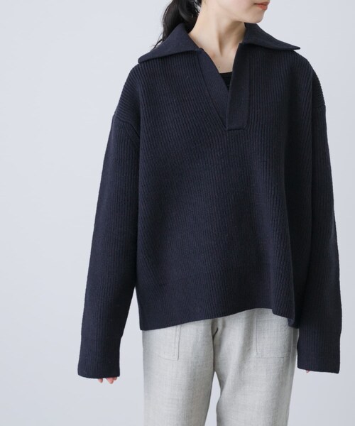 かぐれ（カグレ）の「STUDIO NICHOLSON　NASH（ニット/セーター・レディース・CRIMSON/D NAVY・0）」の12枚目の写真