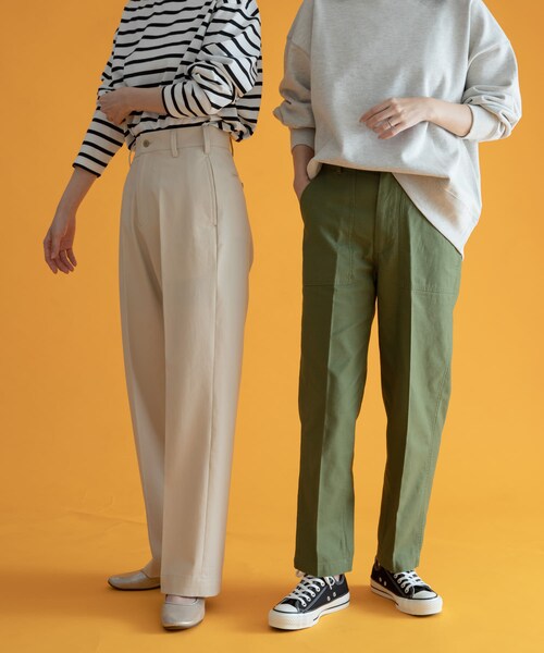 URBAN RESEARCH DOORS(アーバンリサーチドアーズ)の「ハイウエストチノパンツ(チノパンツ・レディース・BEIGE/L.BEIGE・S/M/L)」の17枚目の写真