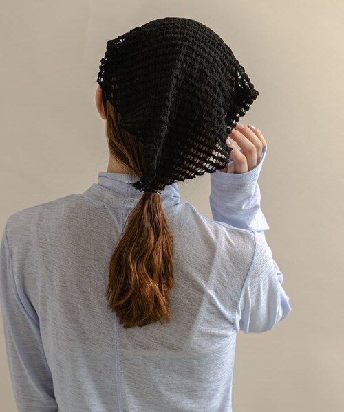SMELLY（スメリー）の「メッシュヘッドスカーフ（ヘアバンド・レディース・BLK/MOC・-）」の5枚目の写真