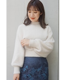 MERCURYDUO | ハイネックミニシャギーニット(ニット/セーター)