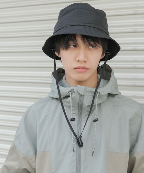 SENSE OF PLACE by URBAN RESEARCH(センスオブプレイスバイアーバンリサーチ)の「キルティングコードバケットハット(ハット・メンズ・IVORY/BLACK/KHAKI・one)」の14枚目の写真