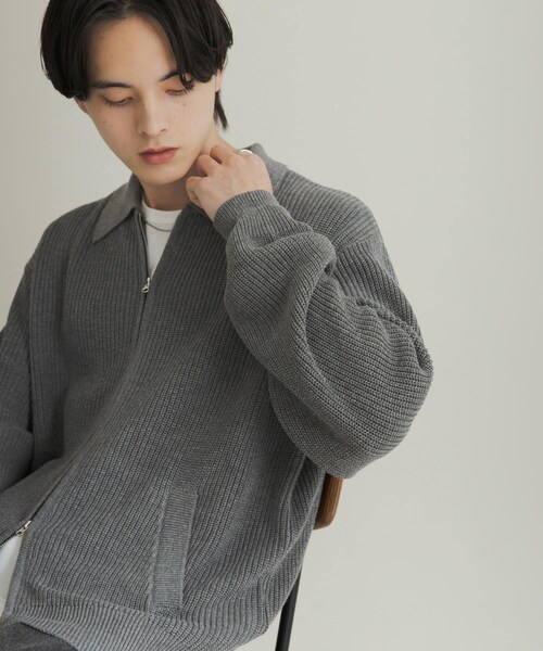 SENSE OF PLACE by URBAN RESEARCH(センスオブプレイスバイアーバンリサーチ)の「ダブルジップニットカーディガン(ニット/セーター・メンズ・GRAY/D.BLUE/RED・M/L)」の6枚目の写真