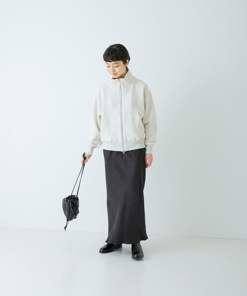 かぐれ（カグレ）の「コットンスウェットスタンドジップ（スウェット・レディース・OATMEAL/GRAY・Free）」の21枚目の写真