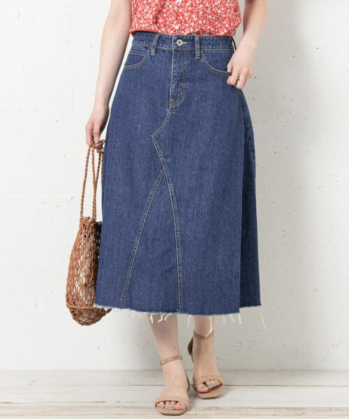 URBAN RESEARCH Sonny Label（アーバンリサーチサニーレーベル）の「リメイク風フレアデニムスカート（デニムスカート・レディース・インディゴ/ライトインディゴ・36/38）」の3枚目の写真