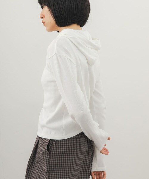 KBF（ケイビーエフ）の「ランダムRIBフーディー（パーカー・レディース・OFF/BROWN/RED・One）」の7枚目の写真