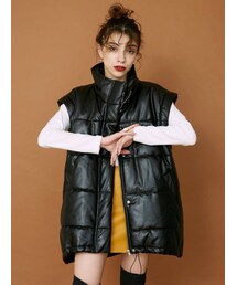 EVRIS | レザーライク中綿ブルゾン(ブルゾン)