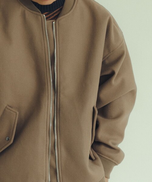 ITEMS URBANRESEARCH（アイテムズ アーバンリサーチ）の「ウールライクメルトン MA-1（MA-1・メンズ・KHK/BLK/MOC・M/L）」の14枚目の写真