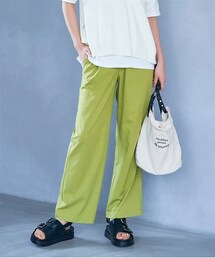 nissen | 大きいサイズバンブーレーヨンとろみイージーパンツ(イージーケア素材）（接触冷感）（ゆったりヒップ）【大人lafarfa23年7月号掲載】(パンツ)