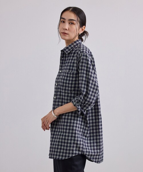 ADAM ET ROPE'(アダムエロペ)の「【INDIVIDUALIZED SHIRTS for SALON】別注フランネルチェックシャツ / グレー(シャツ/ブラウス・レディース・グレー・F)」の5枚目の写真