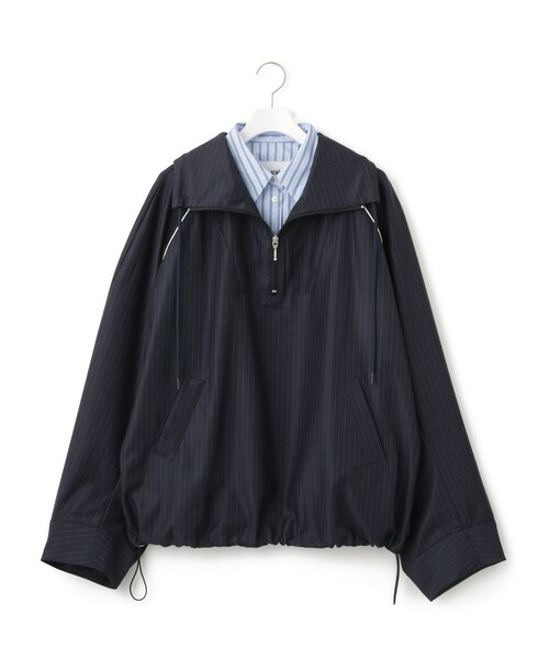 ADAM ET ROPE'(アダムエロペ)の「【FACON JACMIN(ファソン ジャックマン)】CALVIN 2in1 polo shirt(その他アウター・レディース・ネイビー・S)」の2枚目の写真