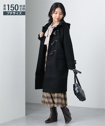 小さいサイズ　フラノストレッチダッフルコート　低身長さん・小柄女性